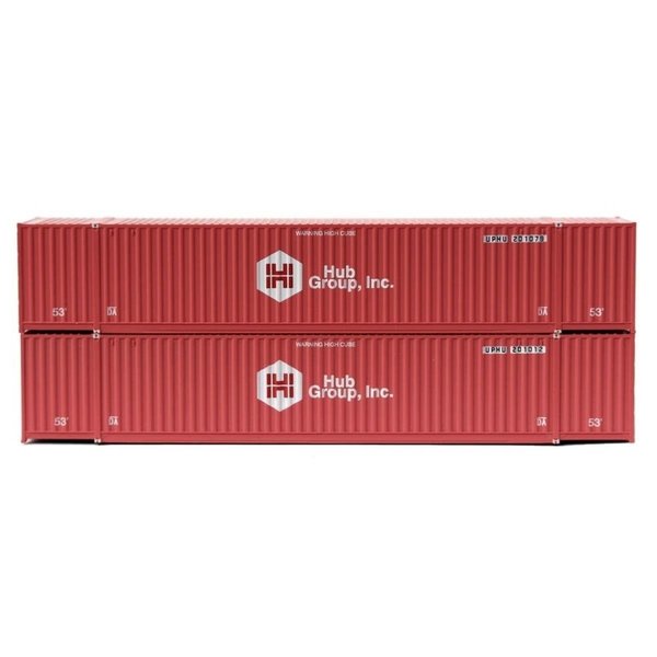 Jacksonville Terminal 53 ft. N Scale N Scale Hub UPHU Model Containers Set - 2 Piece JTC535067